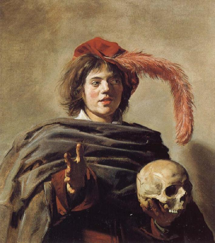 Frans Hals Young Man Holding a Skull